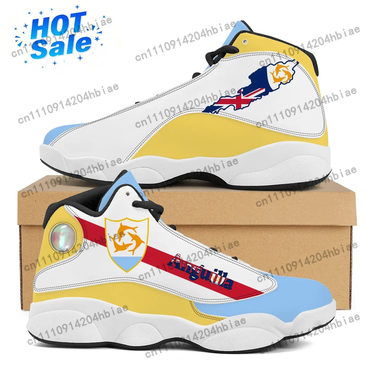 Women Shoes Tennis - アンギラ旗プリントカスタムクールメンズレディースバスケットボールスニーカーカスタムPODテニスシューズ男性ティーン向け高品質スニーカー