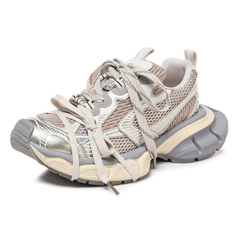 Women Shoes Tennis - 新作レディースダッドシューズ 通気性抜群 オールドスタイル 厚底 身長アップ カジュアル