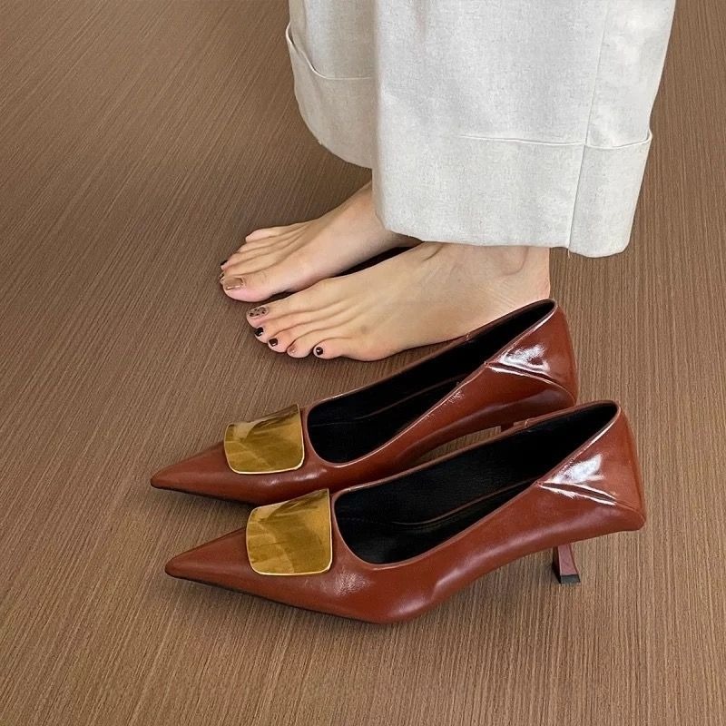2025年フランス製ポインテッドトゥヒール - エレガントな - Court Heel Pointed のレビューと価格