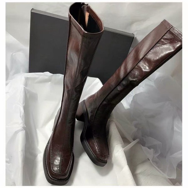 ラウンドトゥ厚底ロングブーツ（女性用）、2026年秋新作ハイ - Knee High Boots Women のレビューと価格
