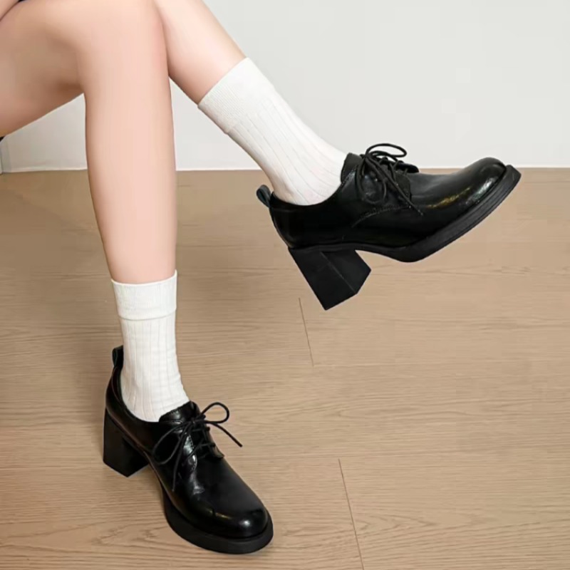 レディース スクエアトゥ レースアップ オックスフォードシュ - Oxford Lace Up Women のレビューと価格