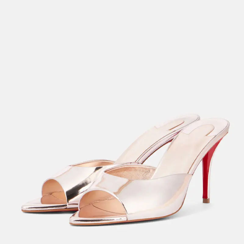 女性用靴新しいポインテッドオープントゥローマンサンダルメタル - Women'S Shoes Quality のレビューと価格